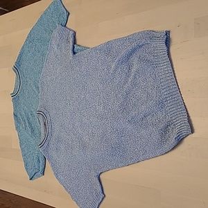 VTG 1960s Burt Barry Casuals Short Sleeved Woven Crew Neck Blouses(2)